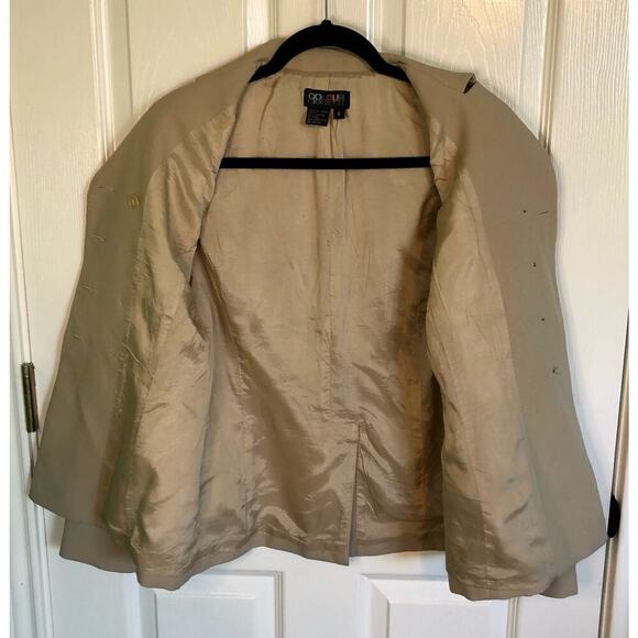 Colour Eighteen Sand Colored Button Down Blazer Jacket Peacoat - Size 8 - Picture 4 of 7